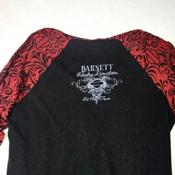Harley-Davidson Women's Tee 3/4 Sleeves w/Burnout Logo Large Barnett El Paso, TX - Picture 10 of 16